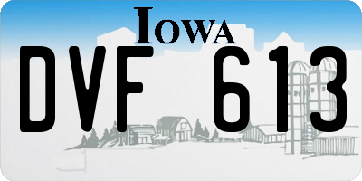 IA license plate DVF613
