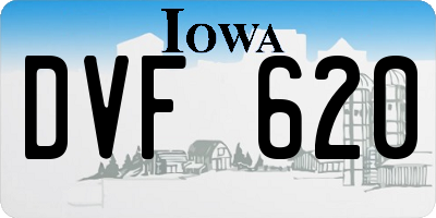 IA license plate DVF620