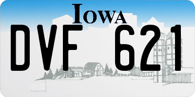 IA license plate DVF621