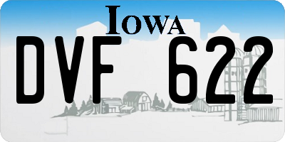 IA license plate DVF622
