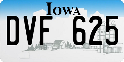 IA license plate DVF625