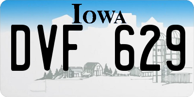 IA license plate DVF629