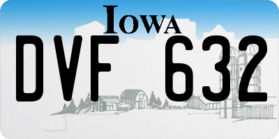 IA license plate DVF632