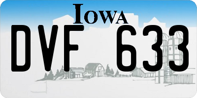IA license plate DVF633