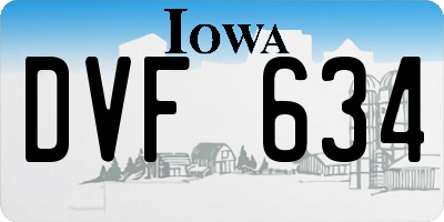 IA license plate DVF634