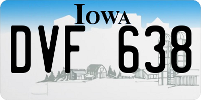 IA license plate DVF638