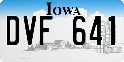 IA license plate DVF641
