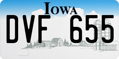 IA license plate DVF655