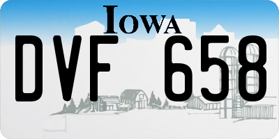 IA license plate DVF658