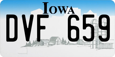 IA license plate DVF659