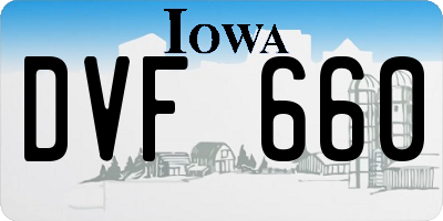 IA license plate DVF660