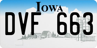 IA license plate DVF663