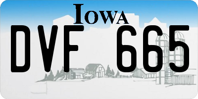 IA license plate DVF665