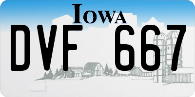 IA license plate DVF667