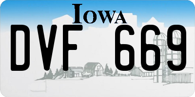 IA license plate DVF669