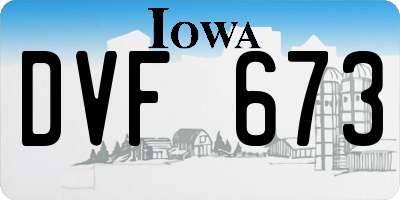 IA license plate DVF673