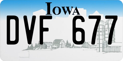 IA license plate DVF677