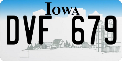 IA license plate DVF679