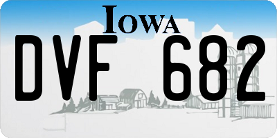 IA license plate DVF682