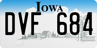 IA license plate DVF684