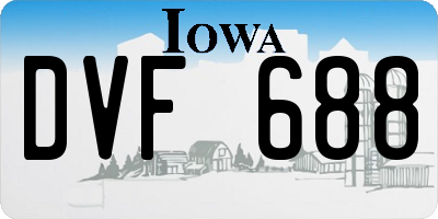 IA license plate DVF688