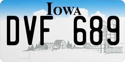 IA license plate DVF689