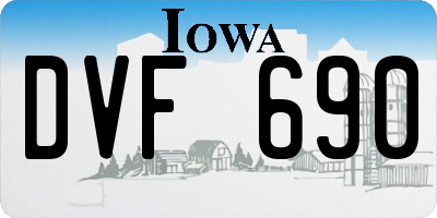 IA license plate DVF690
