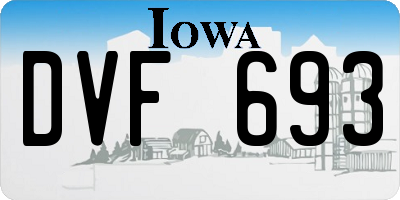 IA license plate DVF693