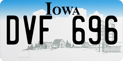 IA license plate DVF696