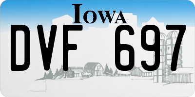 IA license plate DVF697