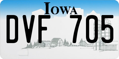 IA license plate DVF705