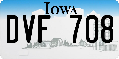 IA license plate DVF708
