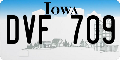 IA license plate DVF709