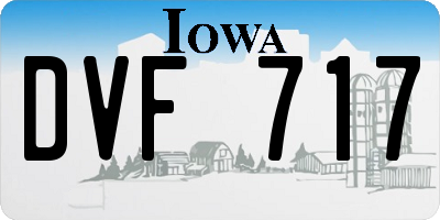 IA license plate DVF717