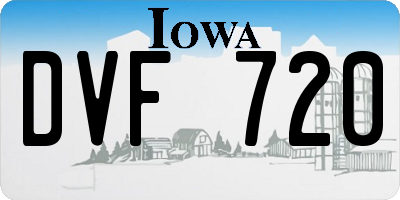 IA license plate DVF720