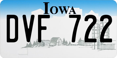 IA license plate DVF722