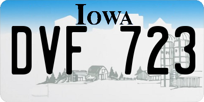 IA license plate DVF723