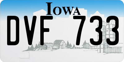 IA license plate DVF733