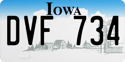 IA license plate DVF734