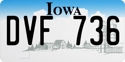 IA license plate DVF736