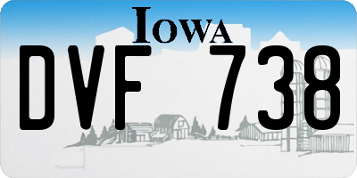 IA license plate DVF738