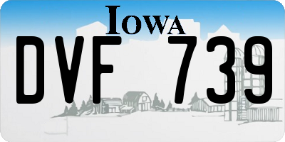 IA license plate DVF739