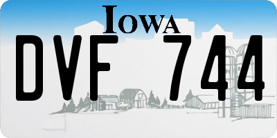 IA license plate DVF744