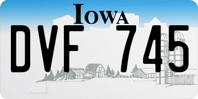 IA license plate DVF745