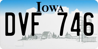 IA license plate DVF746