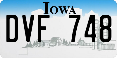 IA license plate DVF748