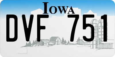 IA license plate DVF751
