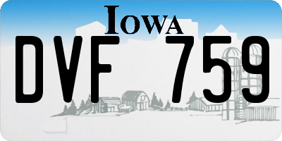 IA license plate DVF759