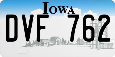 IA license plate DVF762
