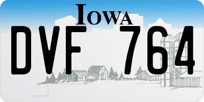 IA license plate DVF764